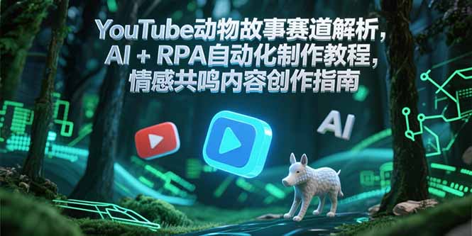 YouTube动物故事赛道解析，AI+RPA自动化制作教程，情感共鸣内容创作指南-源创极客