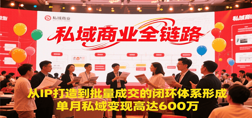 私域商业全链路，从IP打造到批量成交的闭环体系形成，单月私域变现600万-源创极客