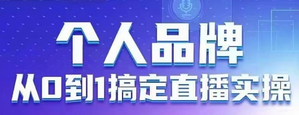 个人品牌：从0到1搞定直播实操，用直播为你的个人品牌赋能，六大实操板块，放大个人影响力-源创极客