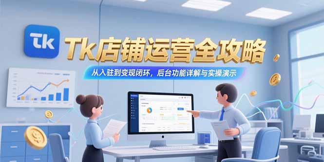 Tk店铺运营全攻略，从入驻到变现闭环，后台功能详解与实操演示-源创极客