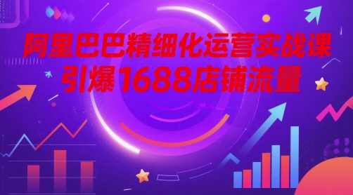 阿里巴巴精细化运营实战课，引爆1688店铺流量-源创极客