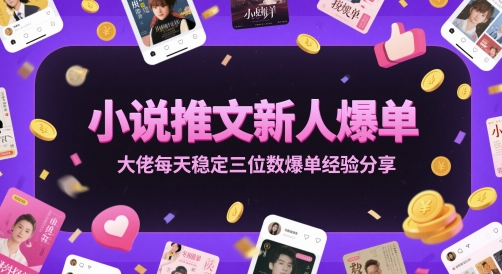 小说推文新人爆单大佬每天稳定三位数爆单经验分享-源创极客