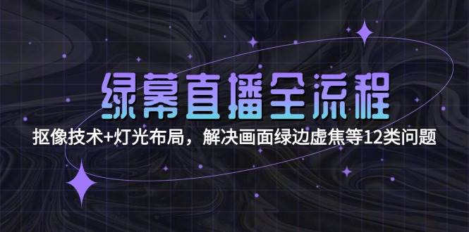 绿幕直播全流程：抠像技术+灯光布局，解决画面绿边虚焦等12类问题-源创极客