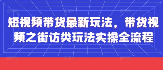 短视频带货最新玩法，带货视频之街访类玩法实操全流程-源创极客