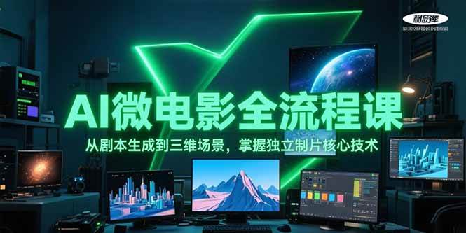 AI微电影全流程课，从剧本生成到三维场景，掌握独立制片核心技术-源创极客