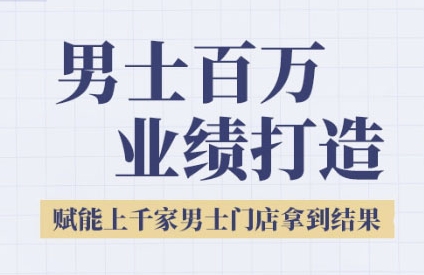 2025男士美业百万业绩打造，赋能上千家男士门店拿到结果-源创极客