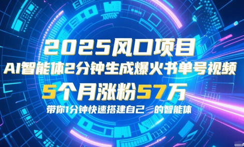 AI智能体2分钟一键生成爆火书单号原创视频，5个月涨粉57w，带你零代码1分钟搭建智能体-源创极客