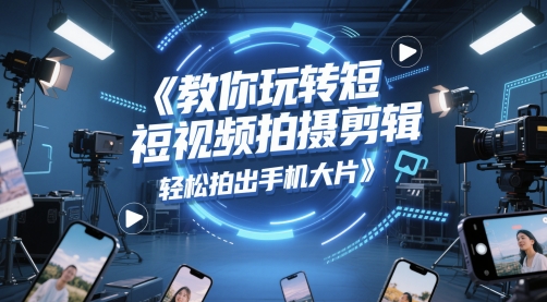教你玩转短视频拍摄剪辑，轻松拍出手机大片-源创极客
