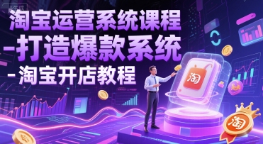 淘宝运营系统课程-打造爆款系统-淘宝开店教程-源创极客