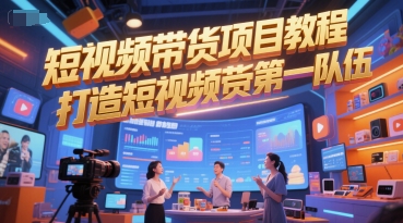 短视频带货项目教程，打造短视频带货第一队伍-源创极客
