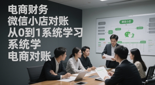 电商财务微信小店对账，从0到1系统学习电商对账-源创极客