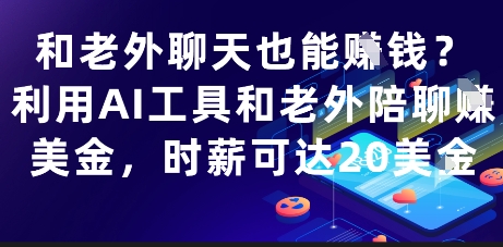 和老外聊天也能挣钱？利用AI工具和老外陪聊挣美金，时薪可达20刀-源创极客