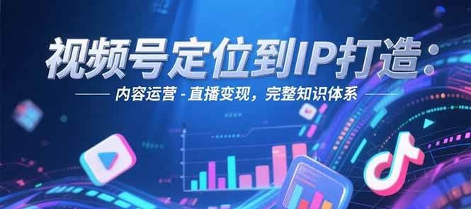 视频号定位到IP打造：账号搭建-内容运营-直播变现，完整知识体系-源创极客