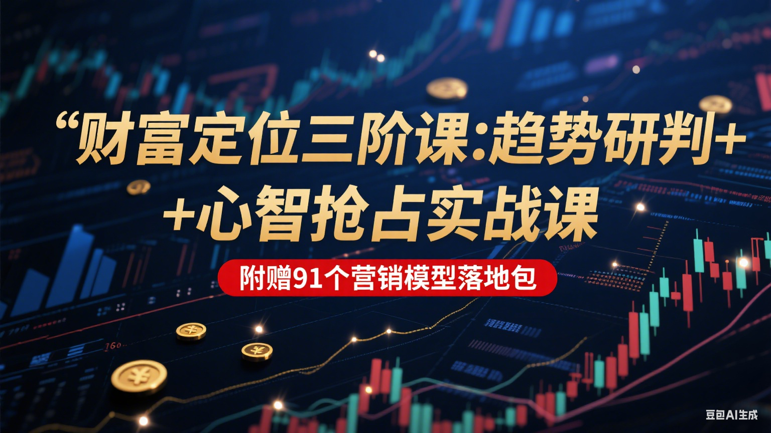 财富定位三阶：趋势研判 + 心智抢占实战课，附赠91个营销模型落地包-源创极客