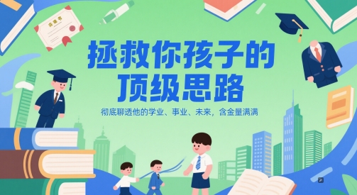 付费文章：拯救你孩子的顶级思路，彻底聊透他的学业、事业、未来，含金量满满-源创极客