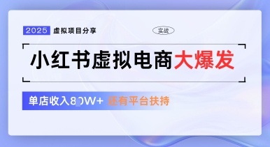 小红书虚拟电商项目，平台大力免费流量扶持，低门槛1拖3玩法-源创极客