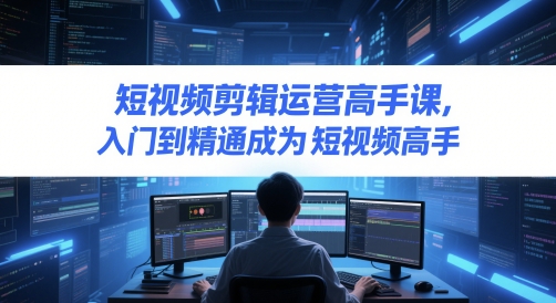 短视频剪辑运营高手课，入门到精通成为短视频高手-源创极客