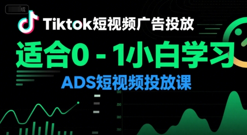 Tiktok短视频广告投放，适合0-1小白学习ADS短视频投放课-源创极客