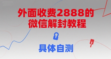 外面收费2888的微信解封教程，具体自测-源创极客